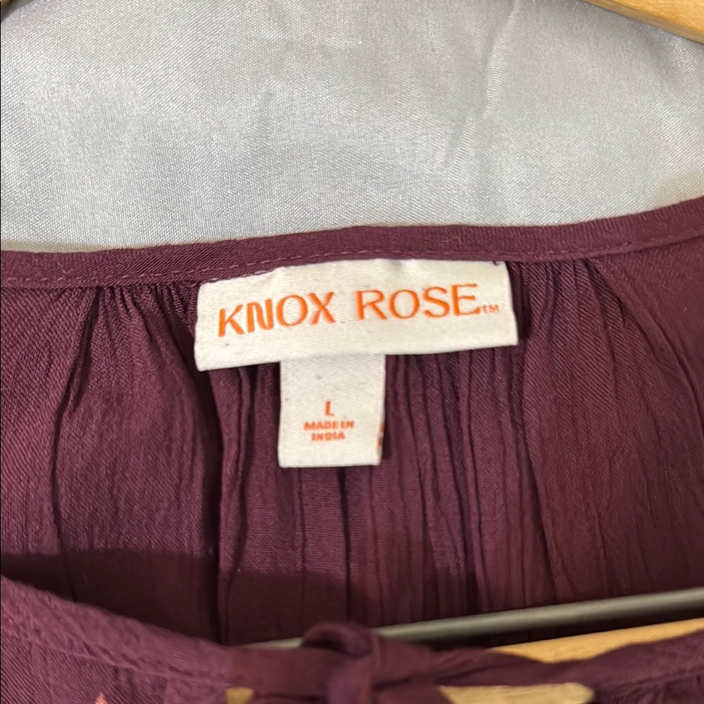 Knox Rose Burgundy Long Sleeve Dress - Picture 4 of 5